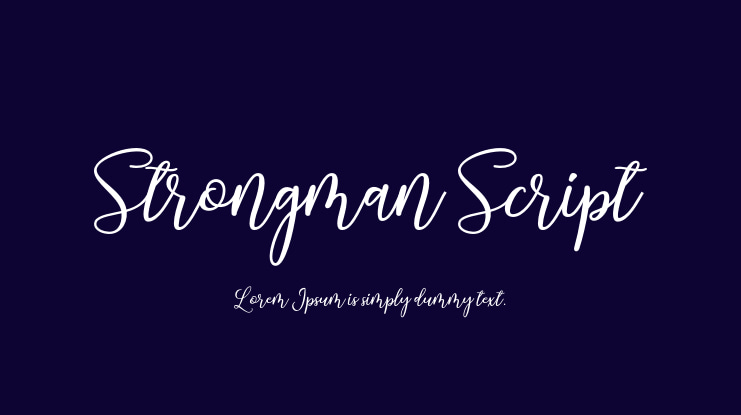 Strongman Script Font