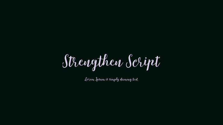Strengthen Script Font