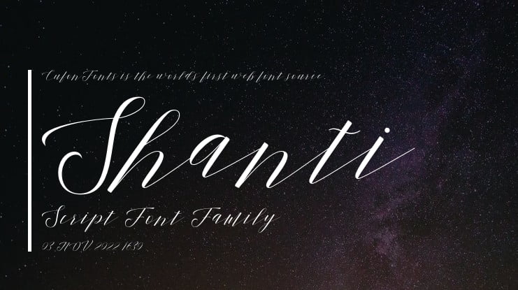Shanti Script Font Family