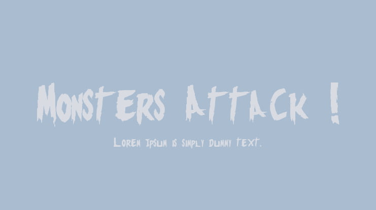 Monsters Attack ! Font