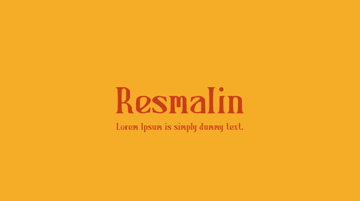 Resmalin Font