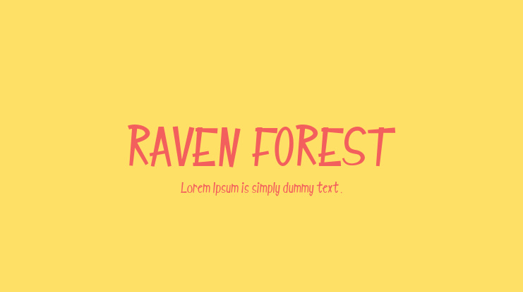 RAVEN FOREST Font