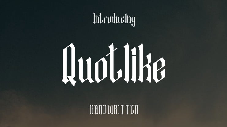 Quotlike Font