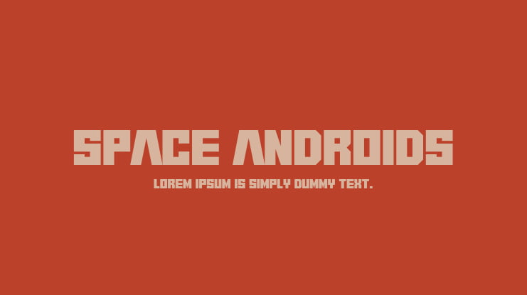 Space Androids Font Family