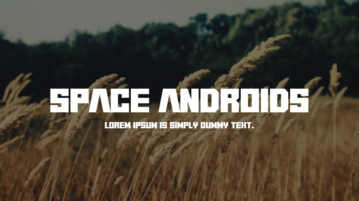 Space Androids Font Family