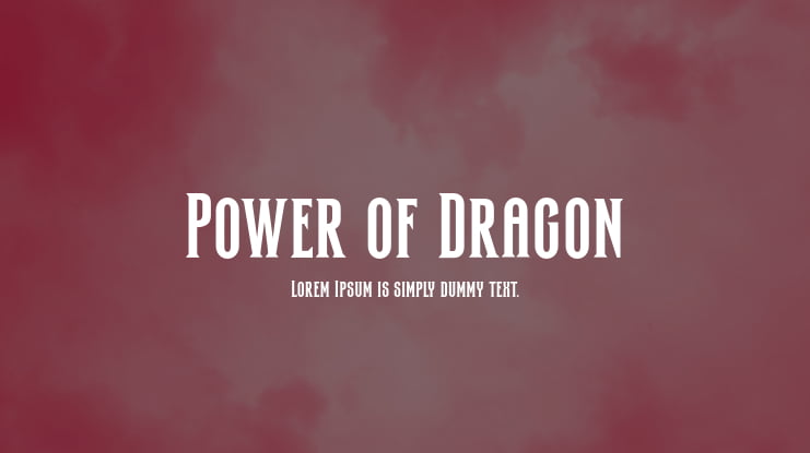 Power of Dragon Font