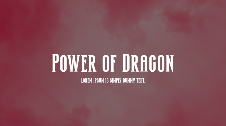 Power of Dragon Font