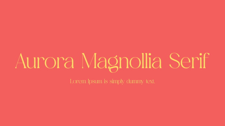 Aurora Magnollia Serif Font