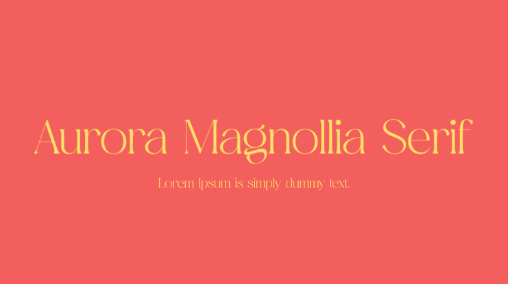Aurora Magnollia Serif Font