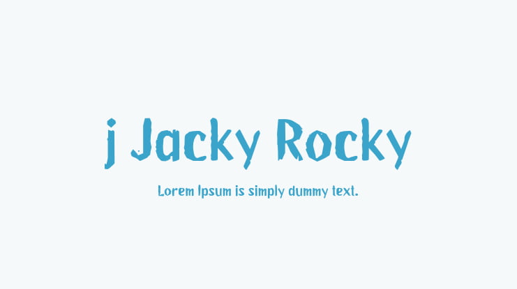 j Jacky Rocky Font