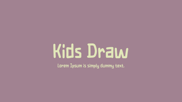 Kids Draw Font