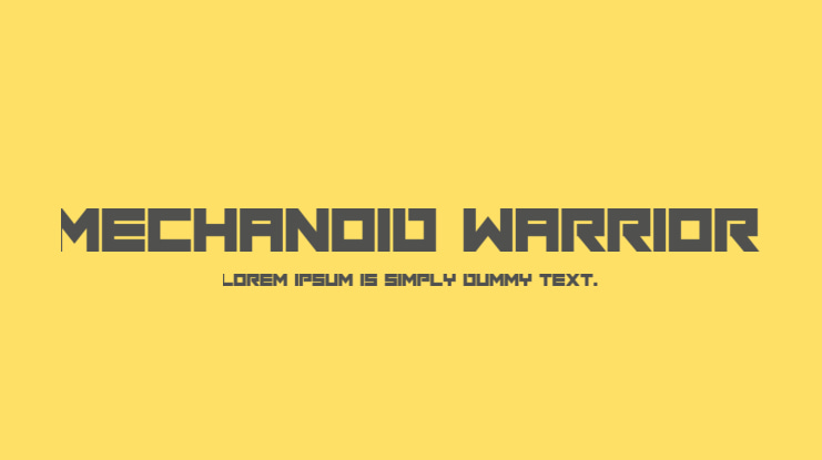 Mechanoid Warrior Font Family