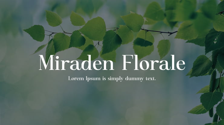 Miraden Florale Font