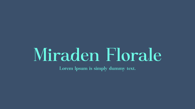 Miraden Florale Font