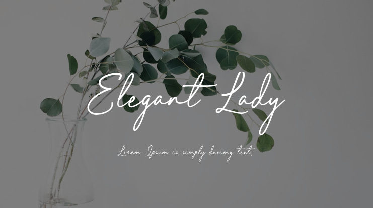 Elegant Lady Font