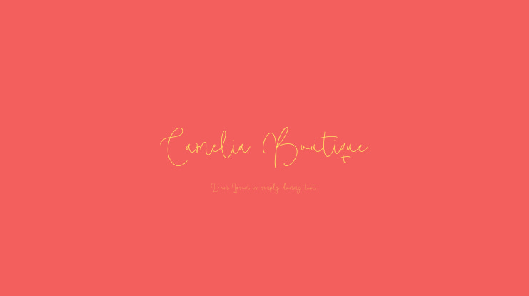 Camelia Boutique Font