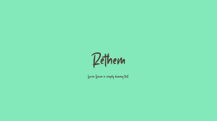 Rethem Font