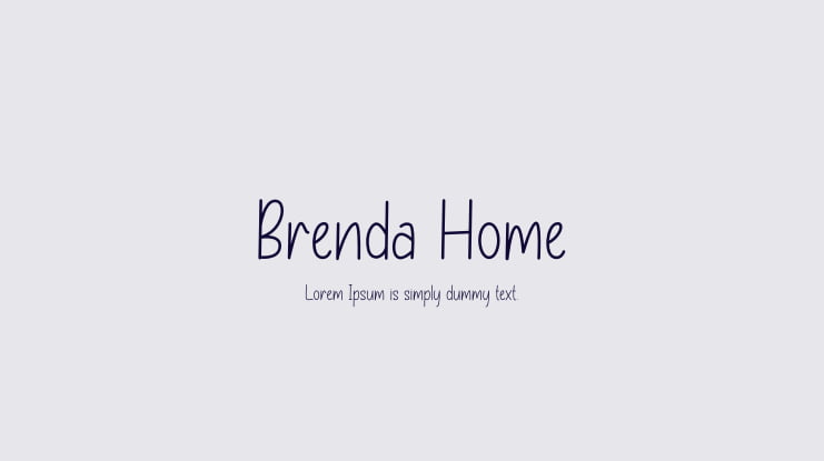 Brenda Home Font