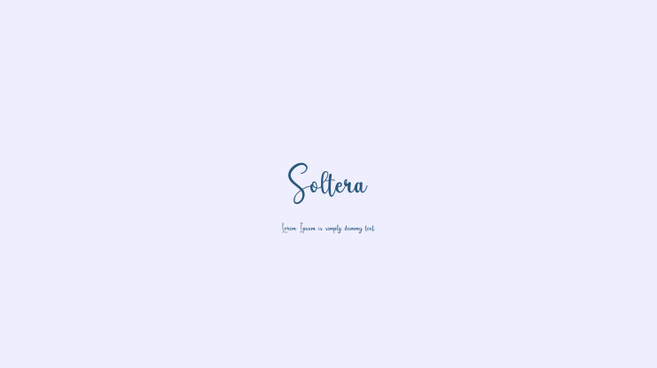 Soltera Font