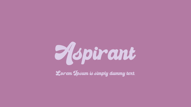 Aspirant Font