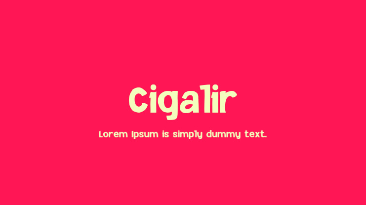 Cigalir Font