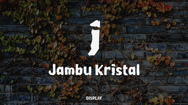 j Jambu Kristal Font