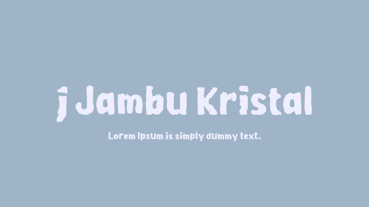 j Jambu Kristal Font