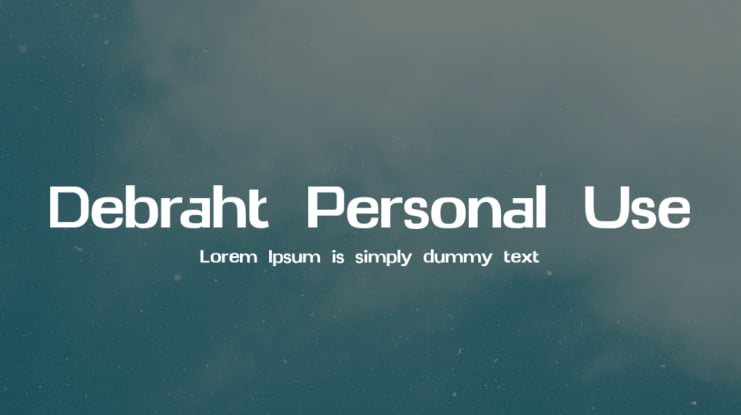 Debraht Personal Use Font