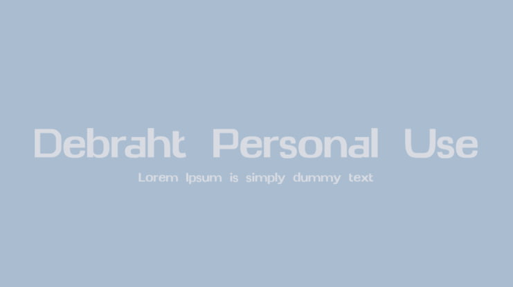Debraht Personal Use Font