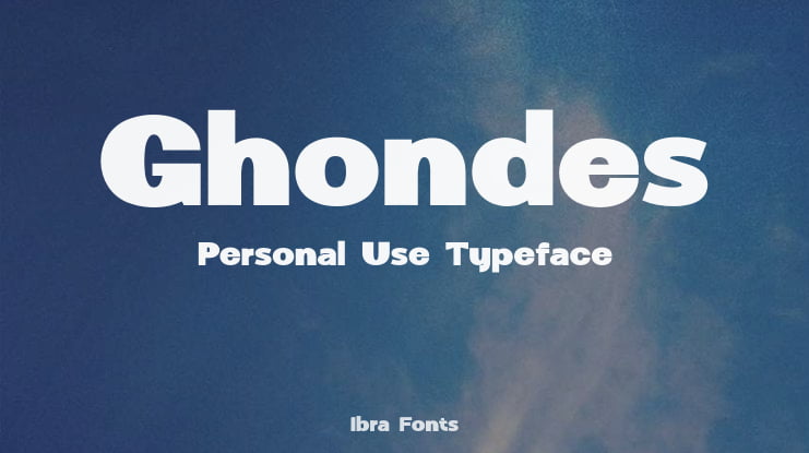 Ghondes Personal Use Font