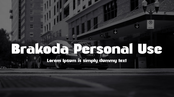 Brakoda Personal Use Font