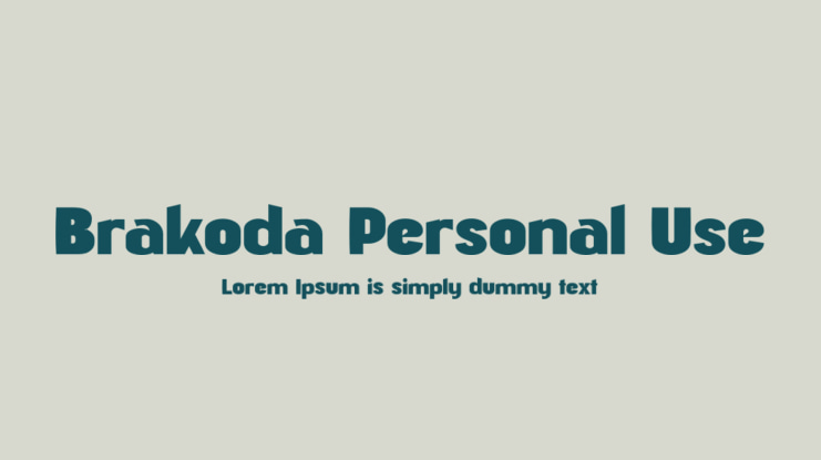 Brakoda Personal Use Font