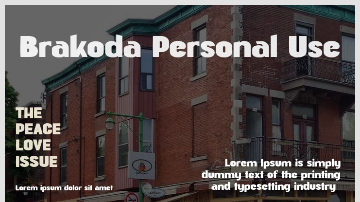 Brakoda Personal Use Font