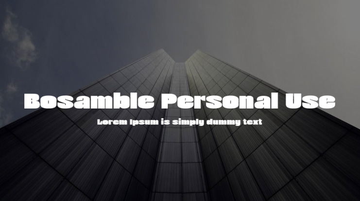 Bosamble Personal Use Font