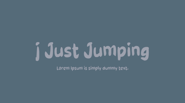 j Just Jumping Font