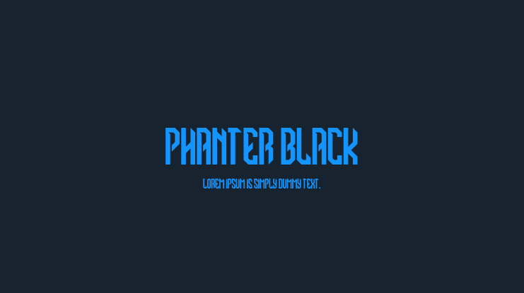 PHANTER BLACK Font