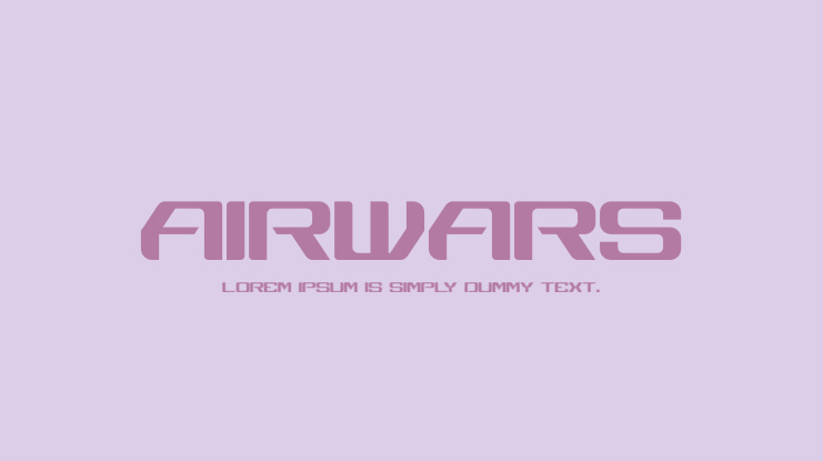 Airwars Font
