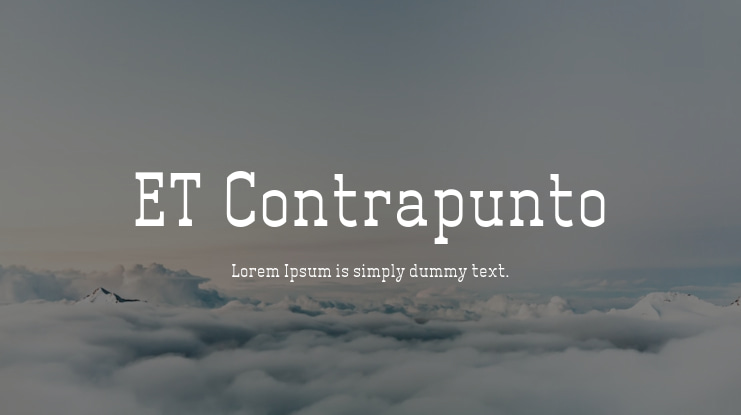 ET_Contrapunto Font Family