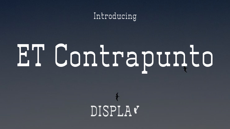 ET_Contrapunto Font Family