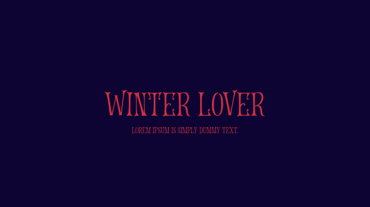 Winter Lover Font