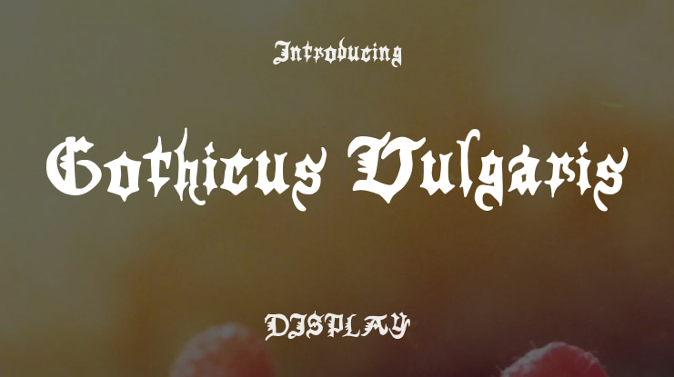 Gothicus Vulgaris Font