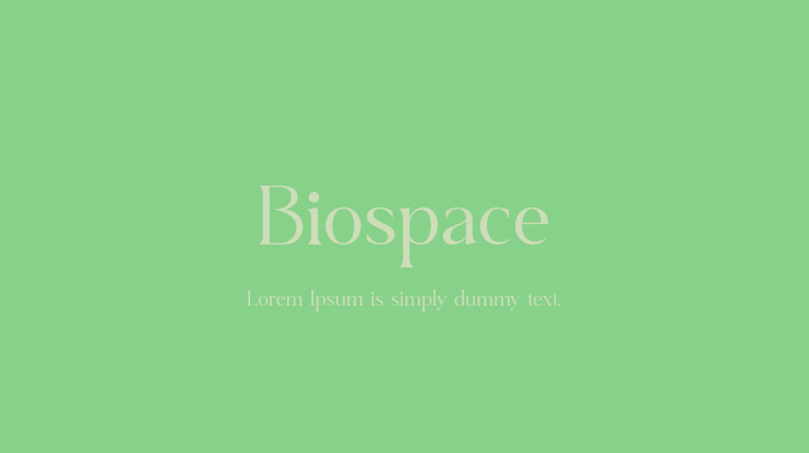 Biospace Font