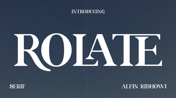 ROLATE Font