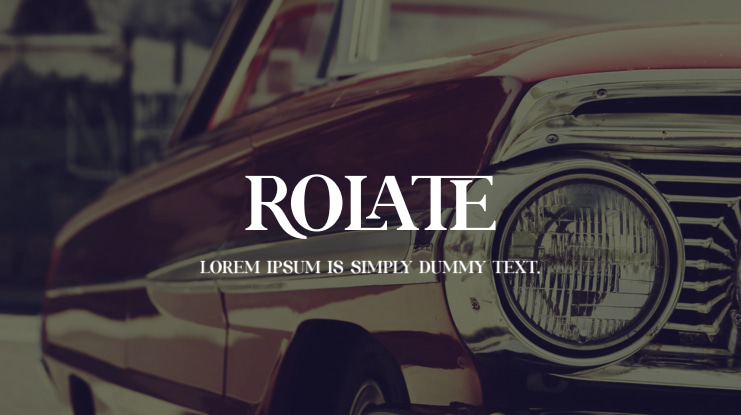 ROLATE Font