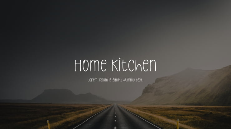 Home Kitchen Font