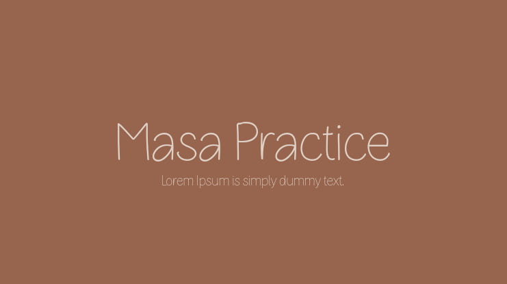 Masa Practice Font