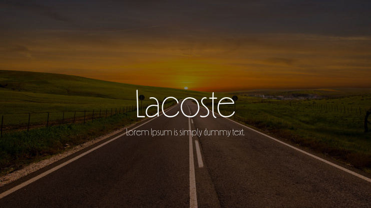 Lacoste Font