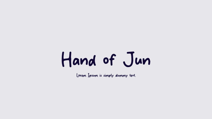 Hand of Jun Font