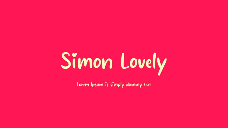 Simon Lovely Font