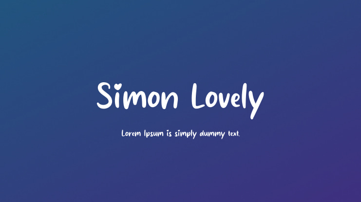 Simon Lovely Font